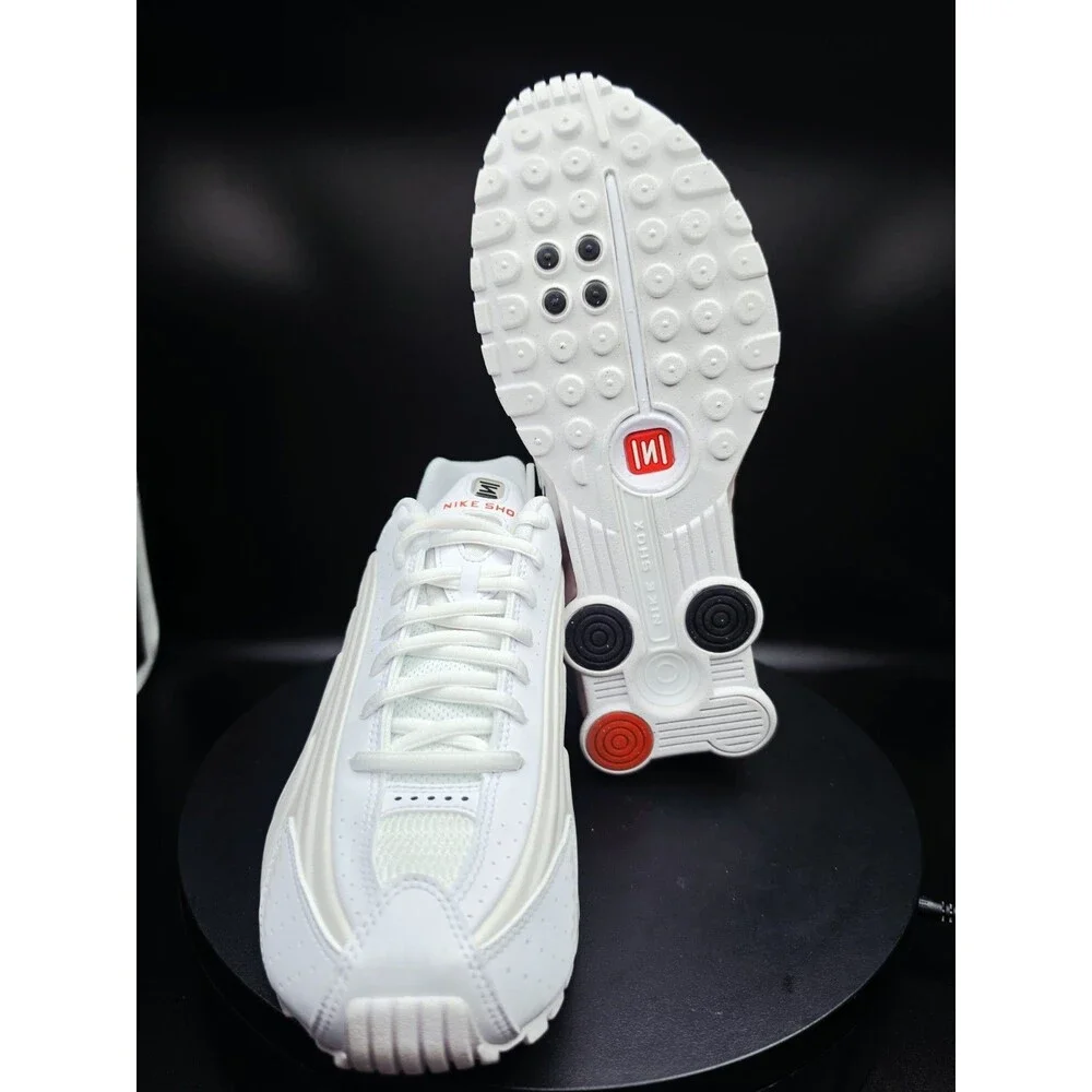 Nike Shox R4 (GS) Kids Sneakers White/Black CW2626-102 SIZE US 8 WOMEN/6.5Y